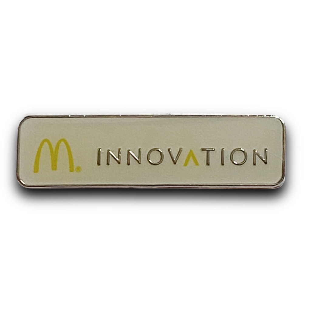 Mcdonald’s Pin Innovation Y2k Silver & White Yellow Arches Metal Lapel Pin